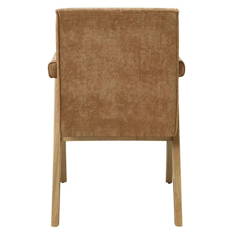 Zoey - Arm Chair (Set of 2) - Chocolate Chenille & Oak by Unique Piece Furniture