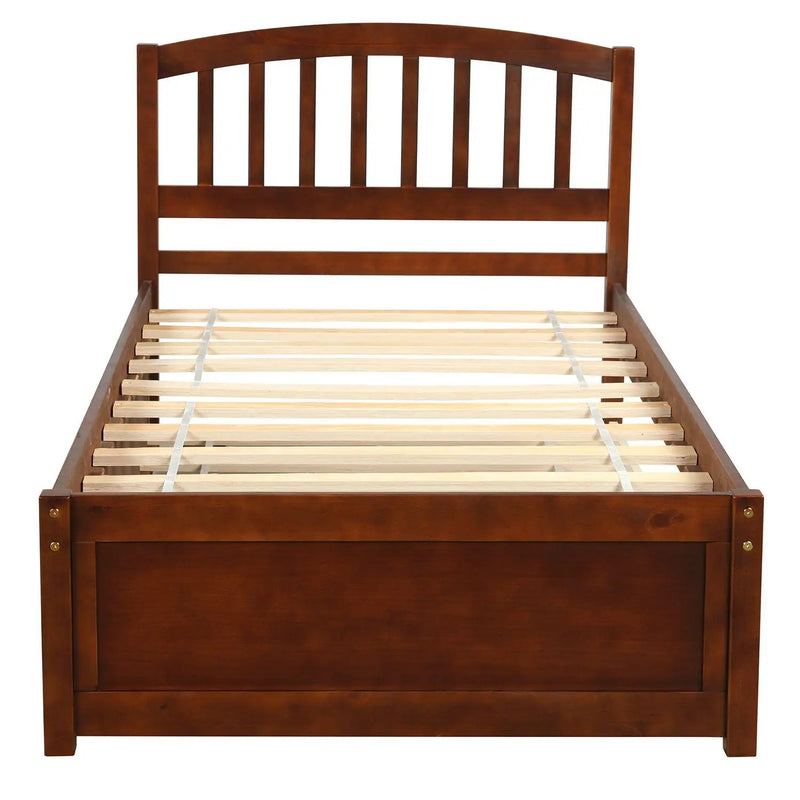 Platform Bed Wood Bed Frame With Trundle by HouseOfZazla