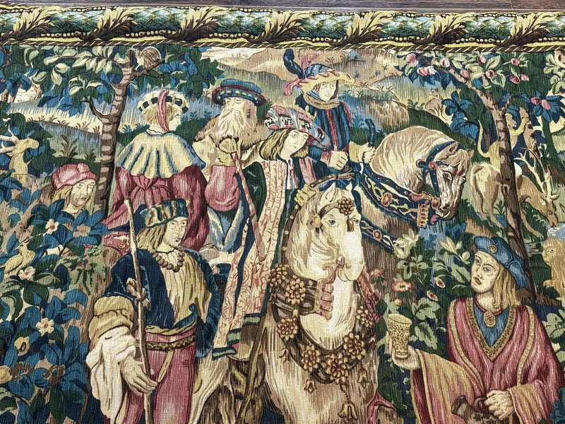 Vintage European Tapestry 5.5 x 8, The Royal Hunt by Jewel Rugs