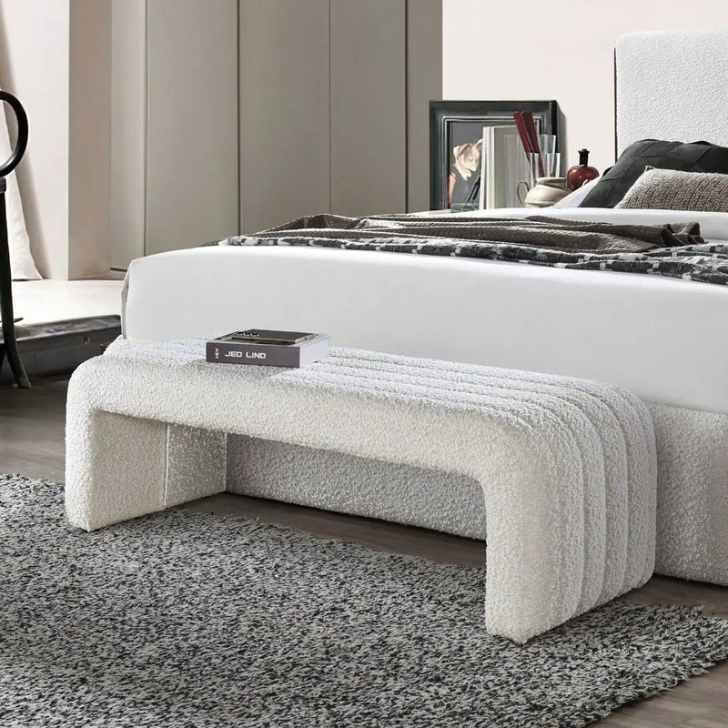 Sandro - Bench - Beige Boucle by Unique Piece Furniture