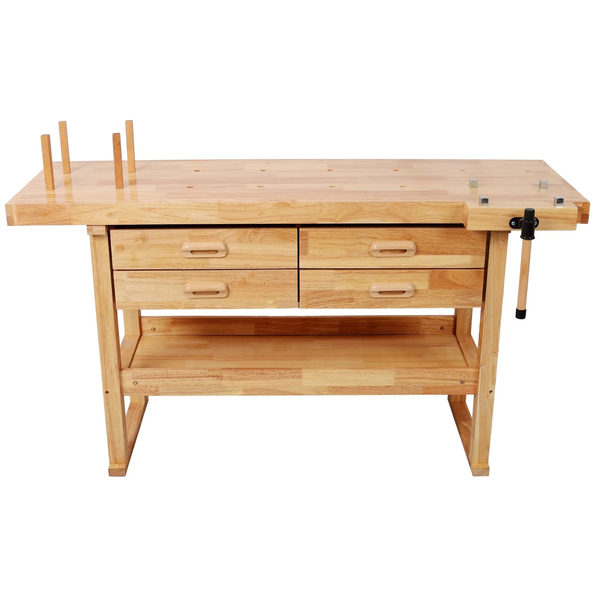 60-Inch Rubber Hardwood Workbench with 4 Drawers by HouseOfZazla