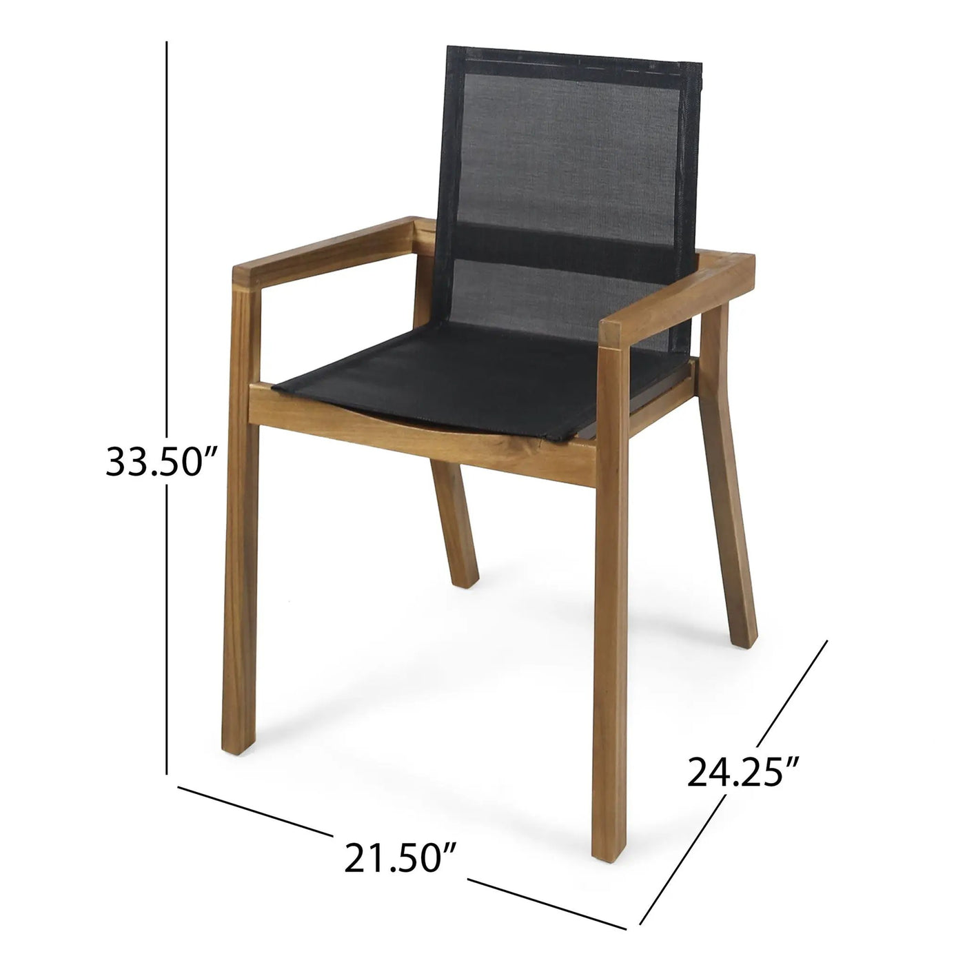 Belfast - Dining Chair With Acacia Wood Frame And Seating (Set of 2) by HouseOfZazla