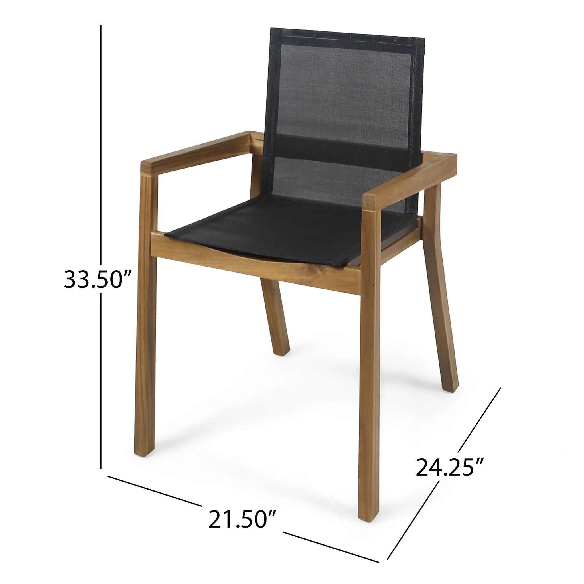 Belfast - Dining Chair With Acacia Wood Frame And Seating (Set of 2) by HouseOfZazla
