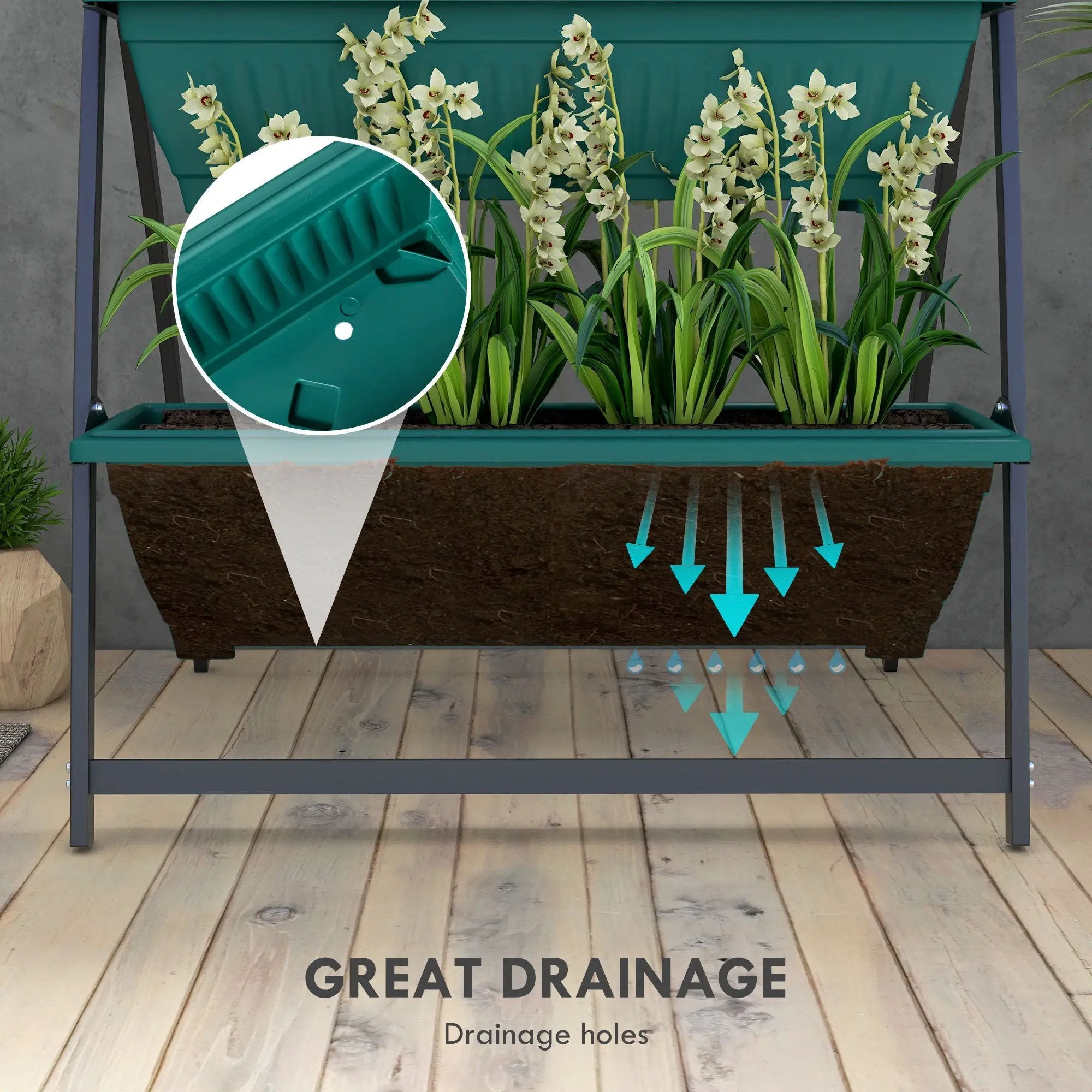 Outsunny 4 Tier Vertical Garden Planter Set by HouseOfZazla