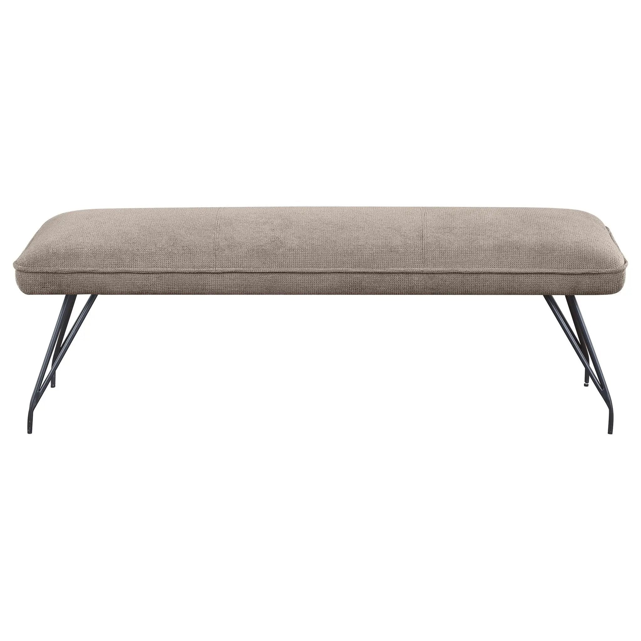 Dodson Fabric Upholstered Dining Bench Taupe by Unique Piece Furniture