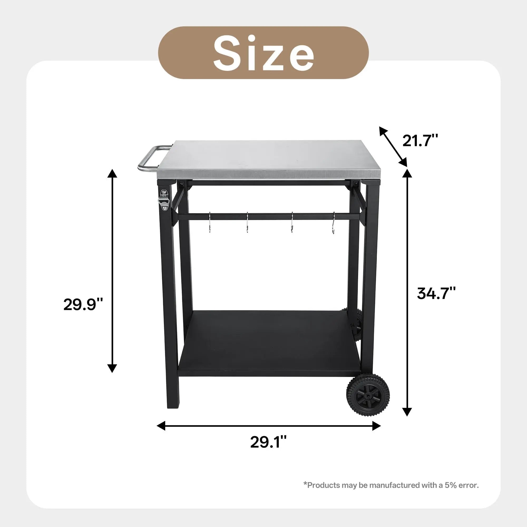 2-Tier Outdoor Grill Cart by HouseOfZazla