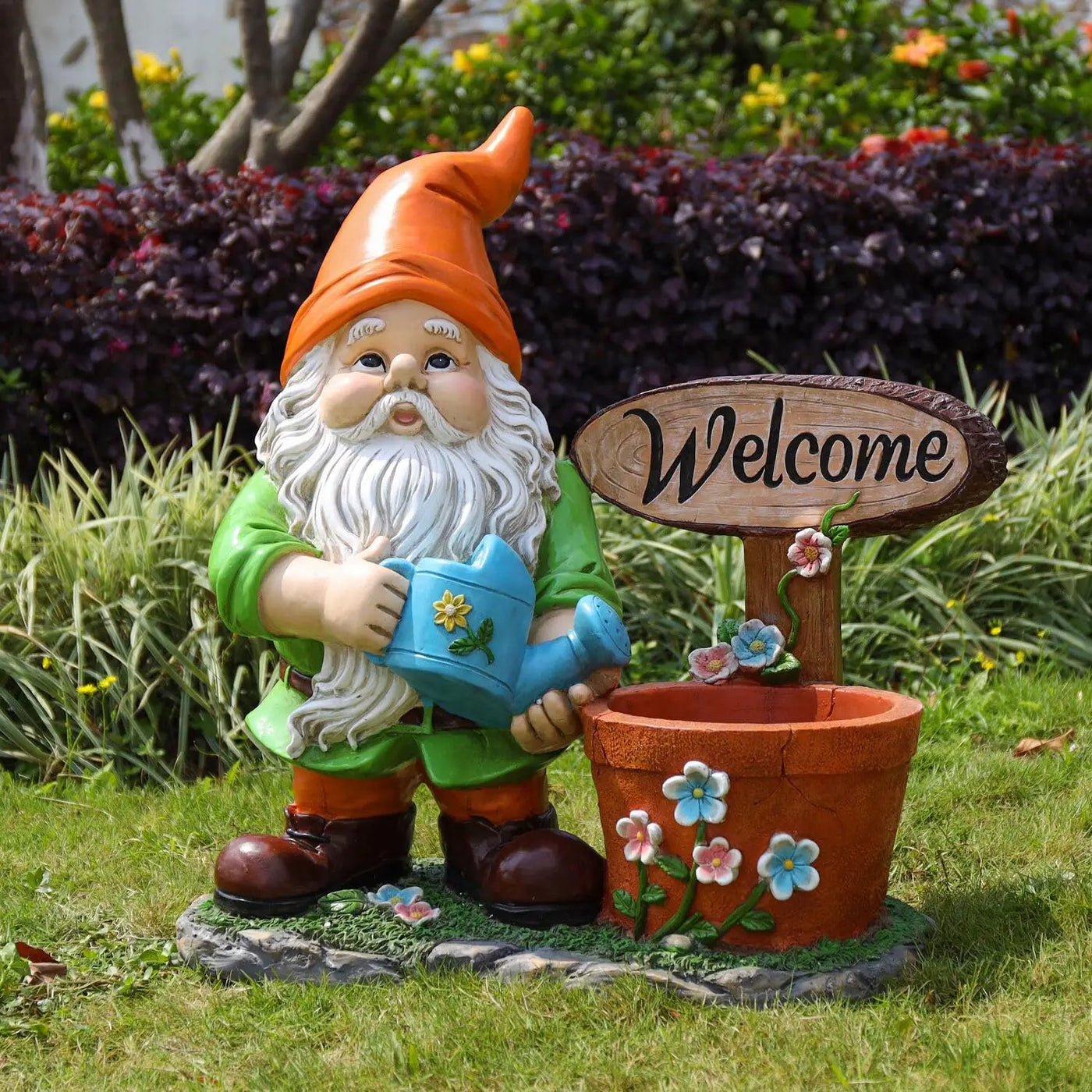 Outdoor Garden Gnome Flower Pot Planter by HouseOfZazla