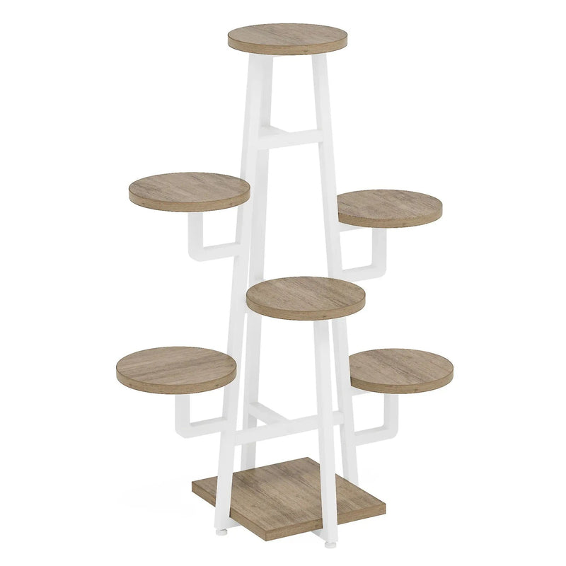 7 Tier Corner Plant Shelf With High Low Design For Living Room by HouseOfZazla