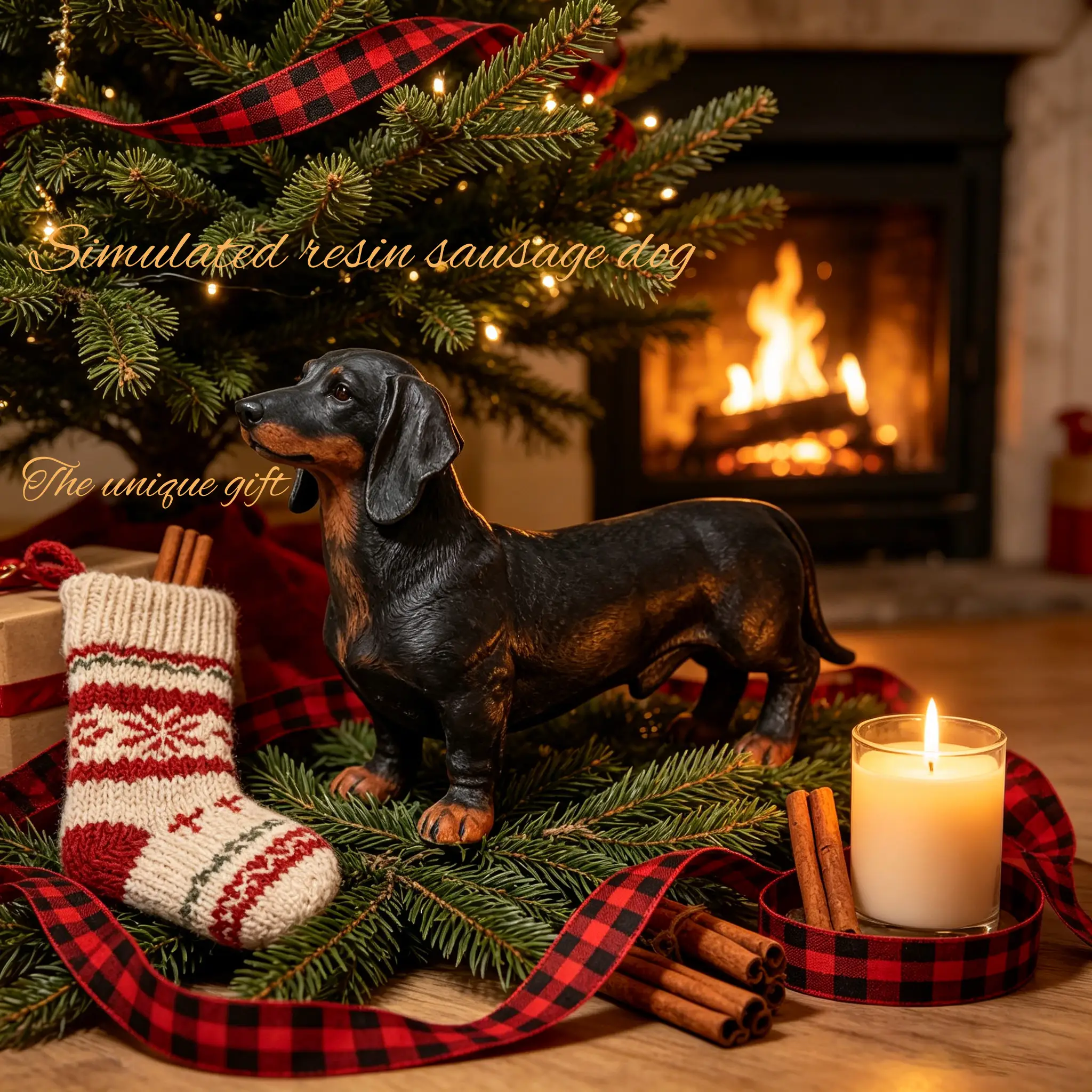 26" Black And Tan Dachshund Statue by HouseOfZazla