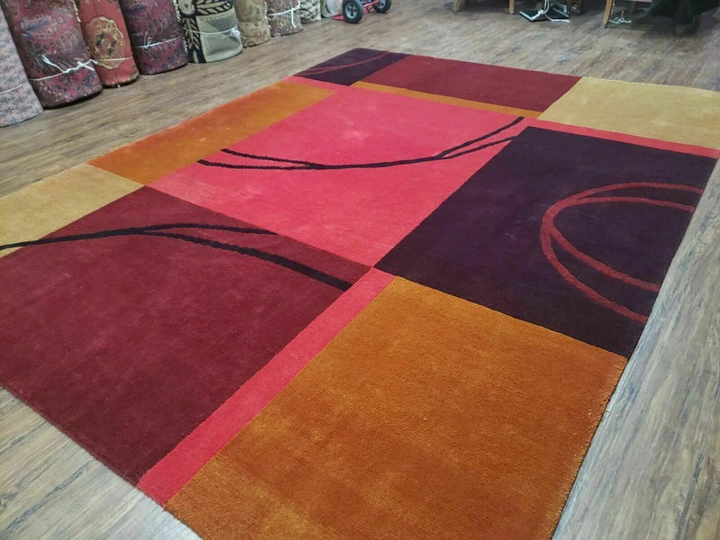 8' X 10' Tibetan Nepal Art Deco Hand Knotted Wool Rug Modern Contemporary Nice by Jewel Rugs