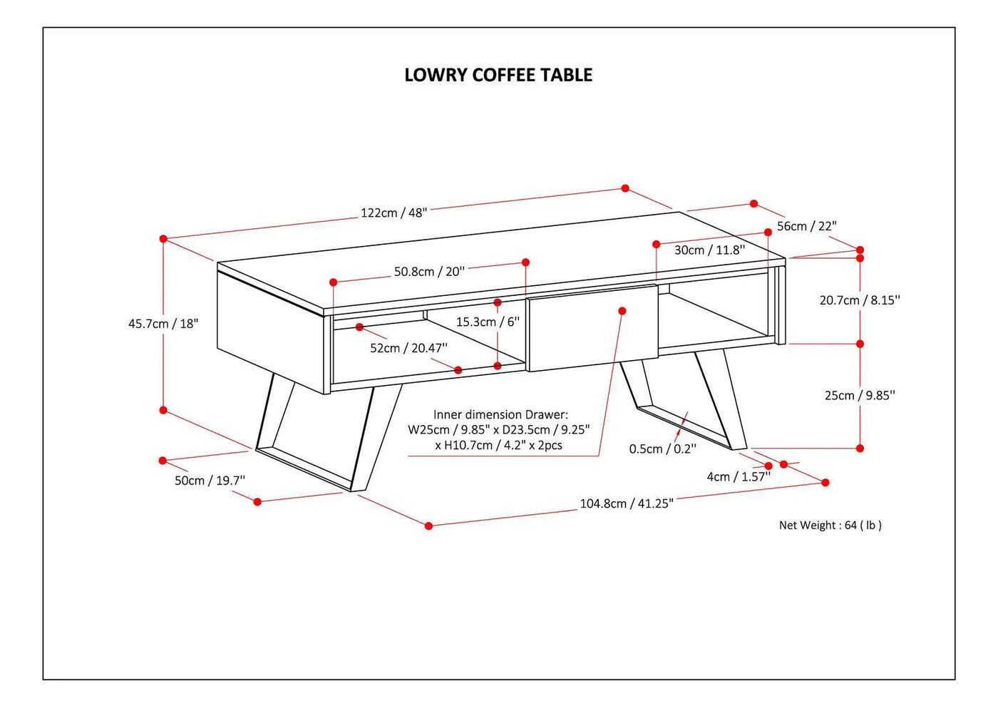 Lowry - Handcrafted Coffee Table by HouseOfZazla