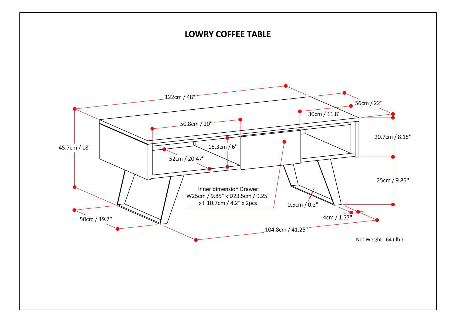 Lowry - Handcrafted Coffee Table by HouseOfZazla