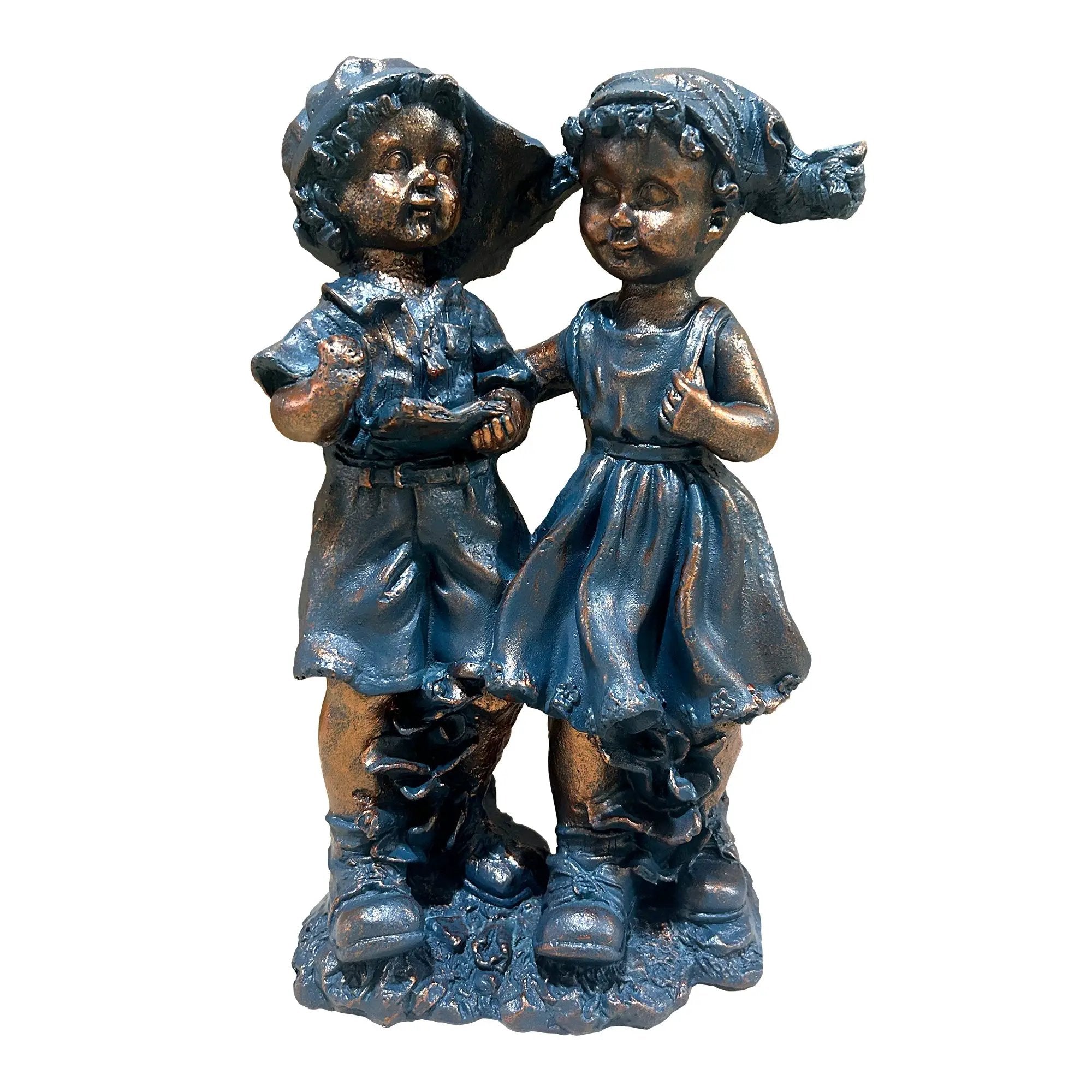 Magnesium Oxide Statues Of A Boy And A Girl by HouseOfZazla