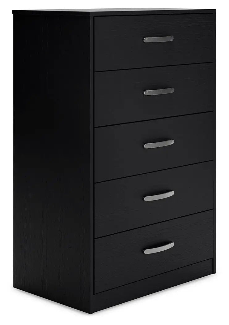 Finch - Five Drawer Chest - 46" Height - Black by Unique Piece Furniture