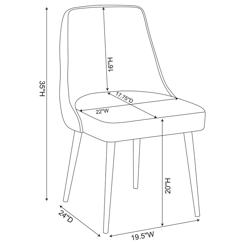 Curved Back Side Chair (Set of 2) by HouseOfZazla