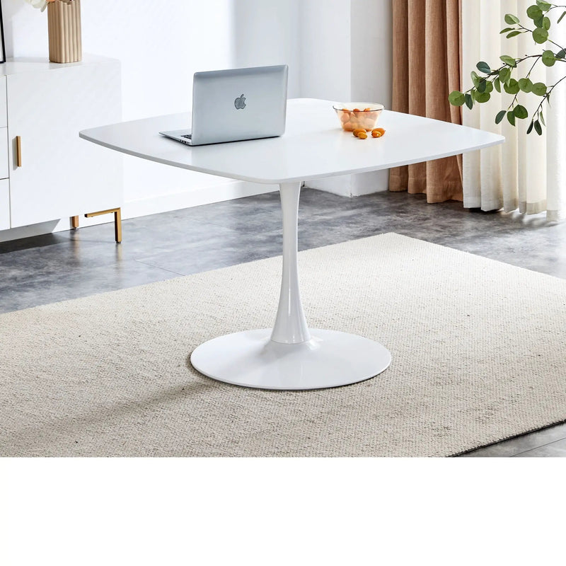 Table Mid-Century Dining Table For 4-6 People With Round Table Top, Pedestal Dining Table, End Table Leisure Coffee Table by HouseOfZazla