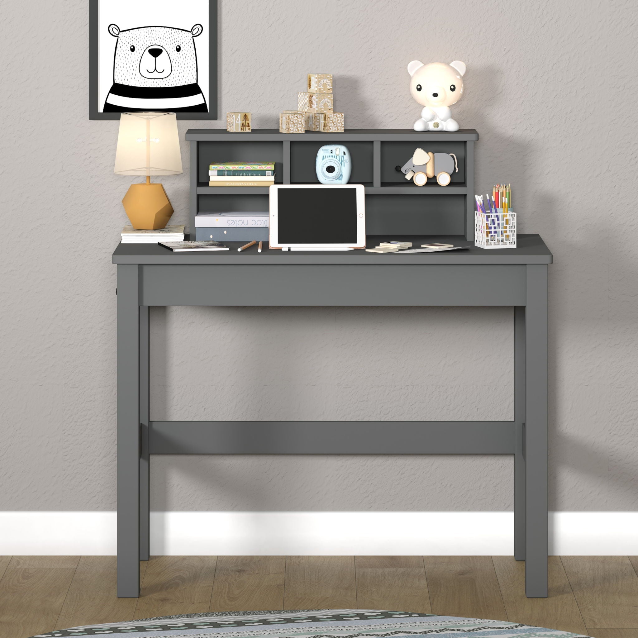Logan - Writing Desk - Gray by HouseOfZazla