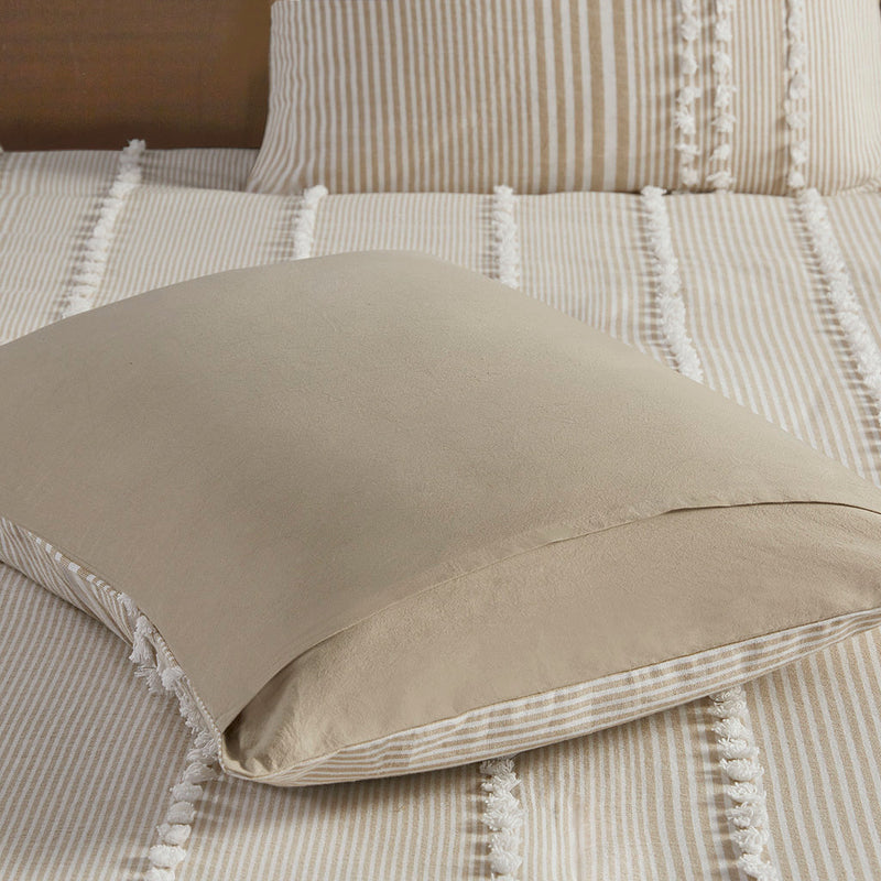 King 3 Piece Cotton Yarn Dyed Duvet Cover Set by HouseOfZazla