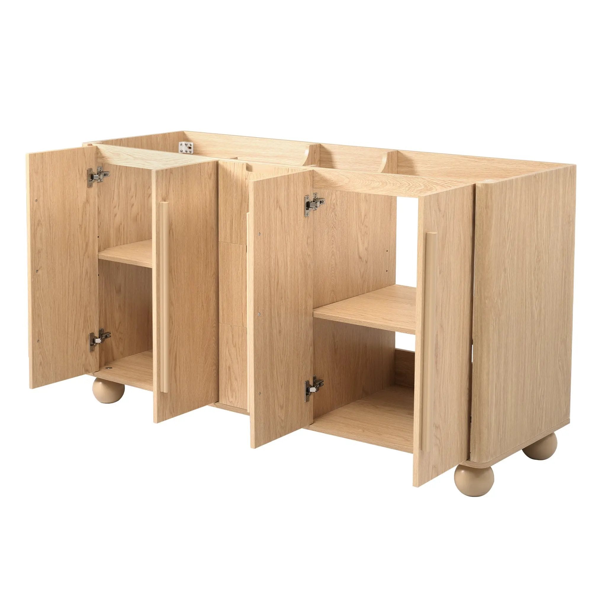 58.3" Bathroom Vanity Cabinet Only with Soft-Close Drawers by HouseOfZazla