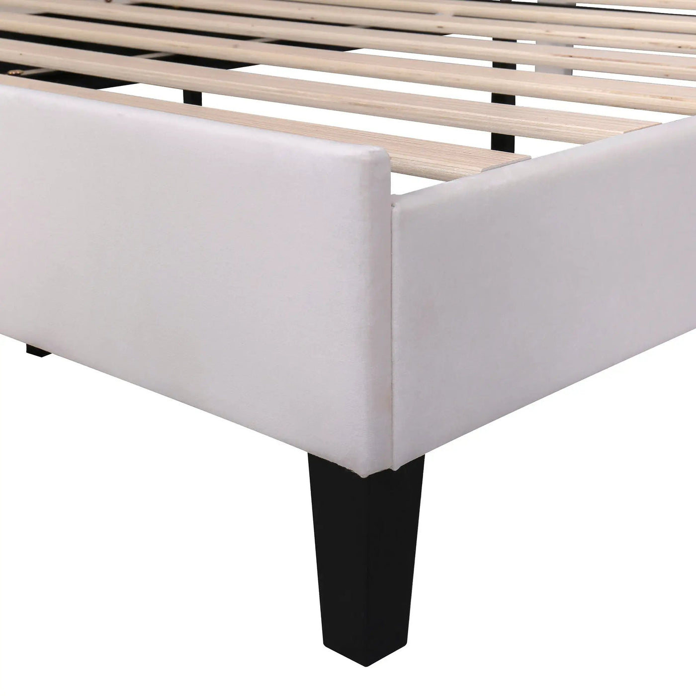 Upholstered Platform Bed With Flower Pattern Headboard by HouseOfZazla
