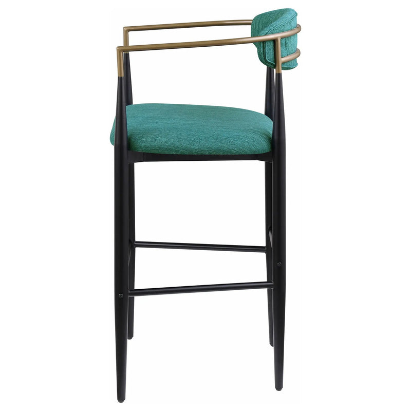 Tina Fabric Upholstered Bar Chair Green (Set of 2) by Unique Piece Furniture