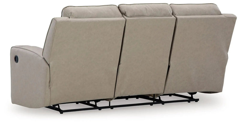 Lavenhorne - Rec Sofa W/Drop Down Table - Pebble by Unique Piece Furniture