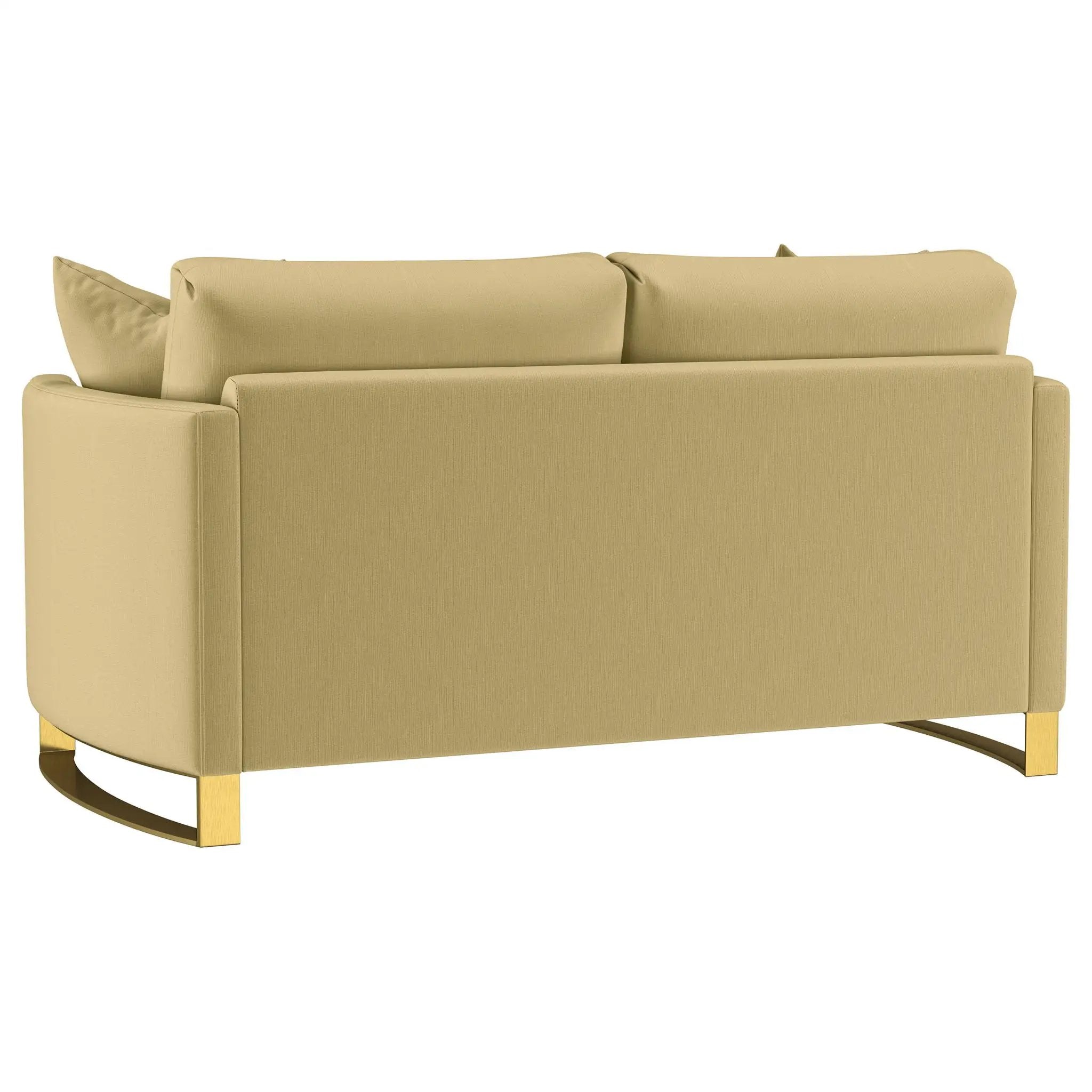 Corliss Upholstered Curved Track Arm Loveseat Camel by Unique Piece Furniture