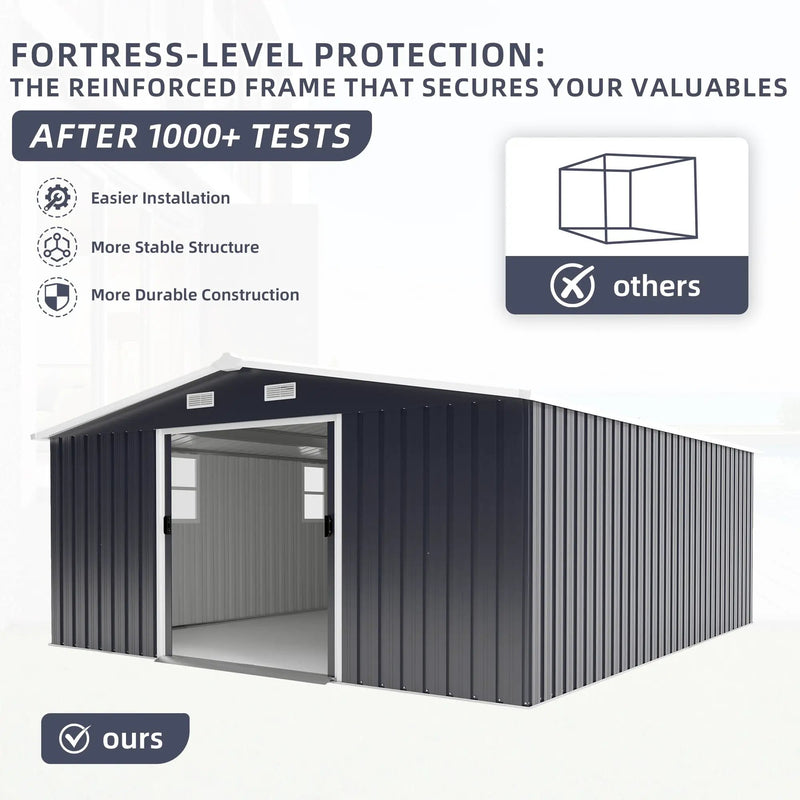 Campcraft 10x12ft Color Steel Plate Storage Shed by HouseOfZazla