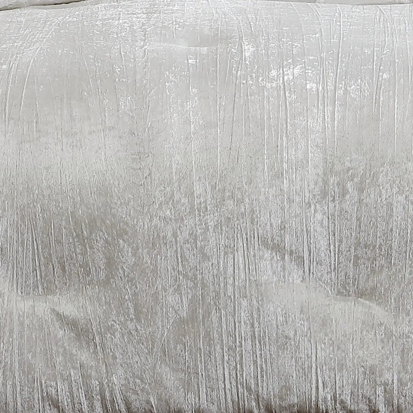 Turin 7 Piece White Crinkle Velvet Queen Comforter Ensemble by HouseOfZazla
