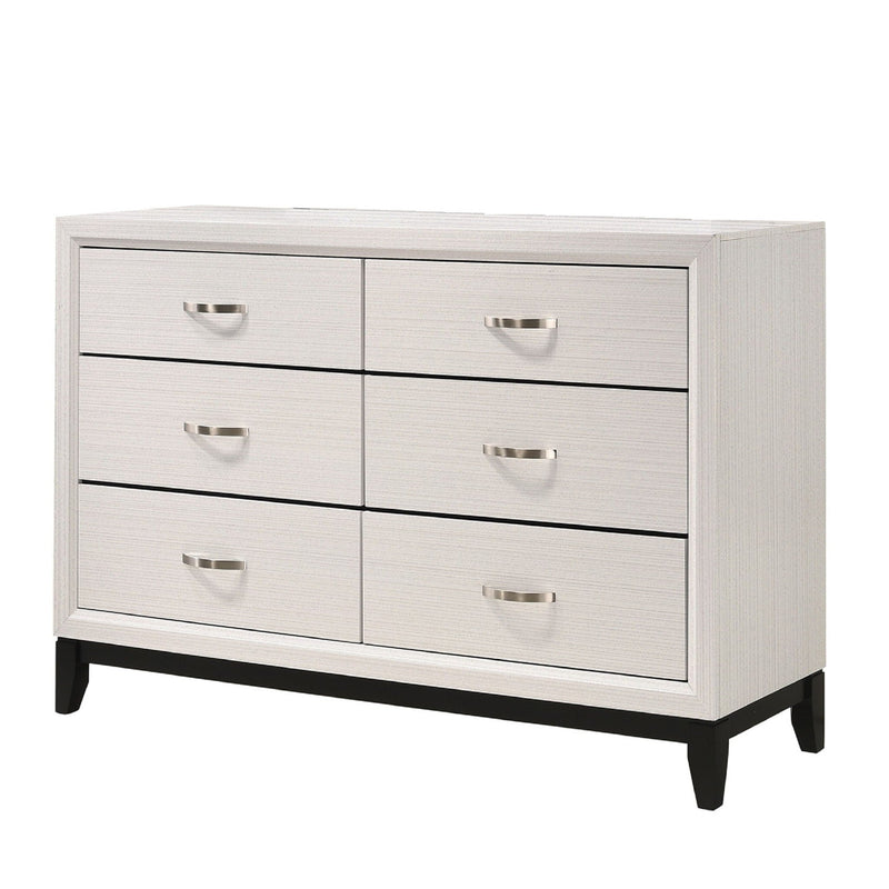 Contemporary 6 Drawer Dresser With Handles by Unique Piece Furniture