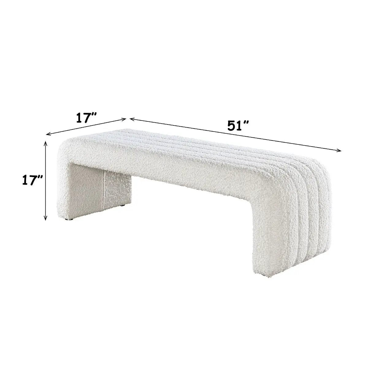 Sandro - Bench - Beige Boucle by Unique Piece Furniture
