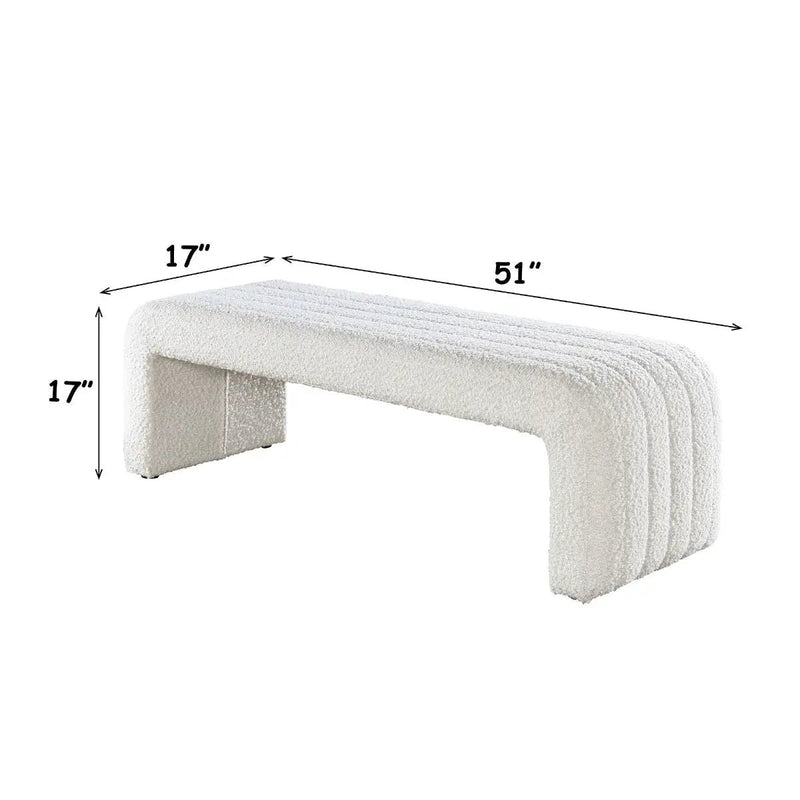 Sandro - Bench - Beige Boucle by Unique Piece Furniture
