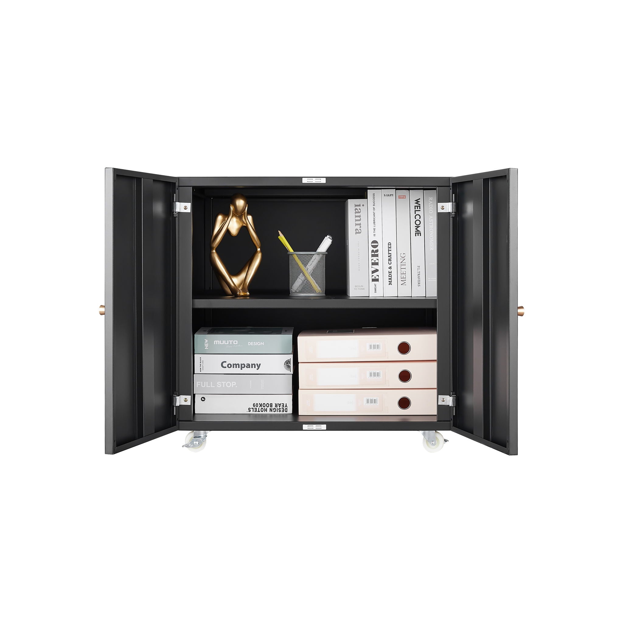 Office Furniture Copier Cabinet 2 Door Steel Copier Stand Mobile Pedestal File Printer Stand by HouseOfZazla