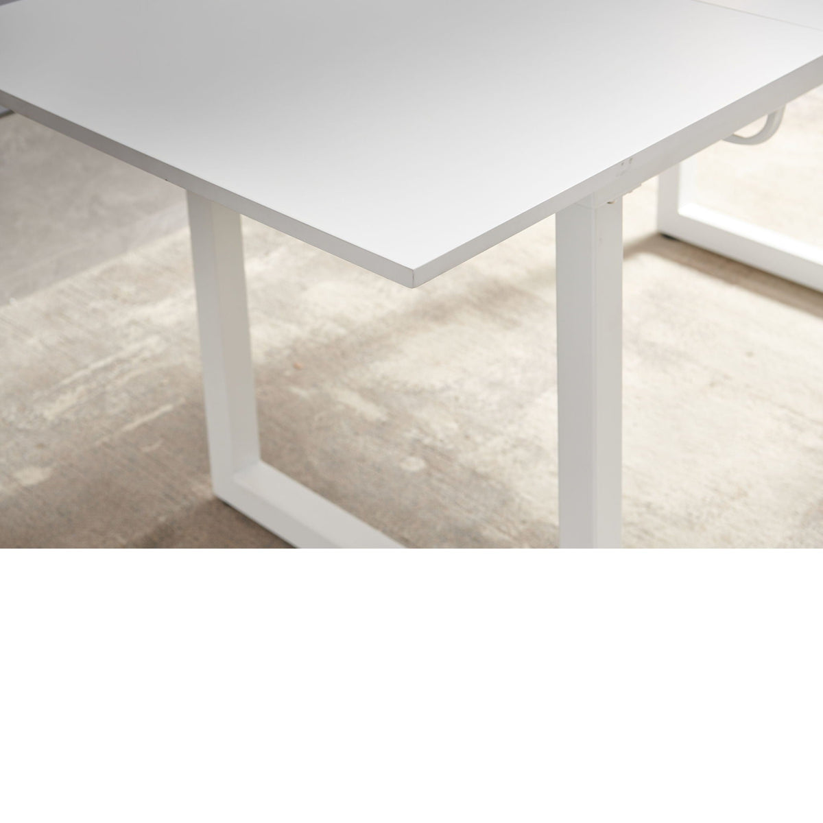 Square Extendable Dining Table with Metal Leg - Black or White, photo 6 of 12