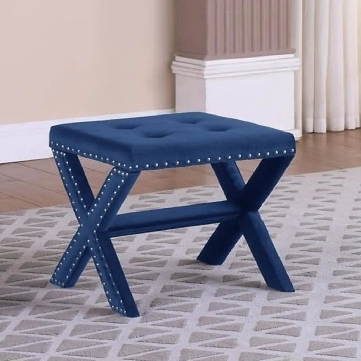 Upholstered Accent Bench With Nailhead Trim by HouseOfZazla