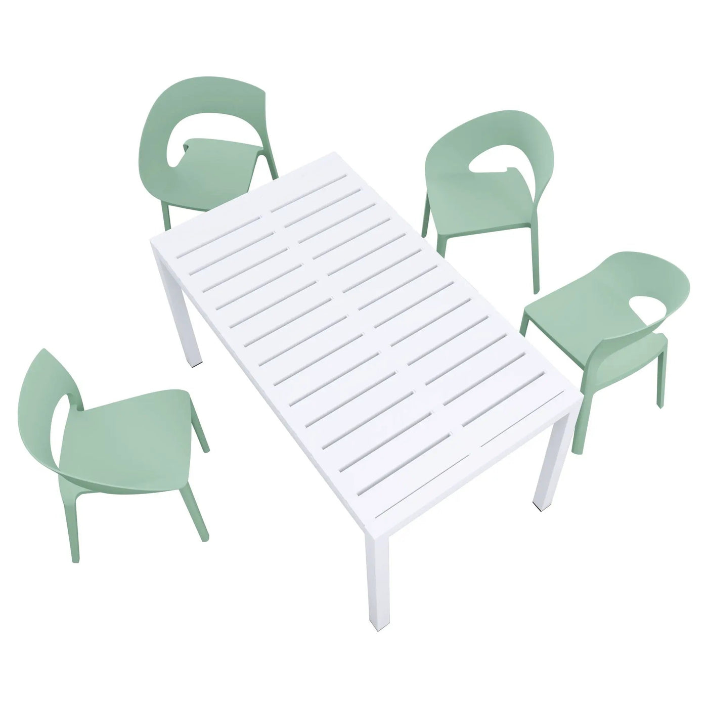 4 Piece Set Of Modern Designed Single Chairs With Long Table by HouseOfZazla