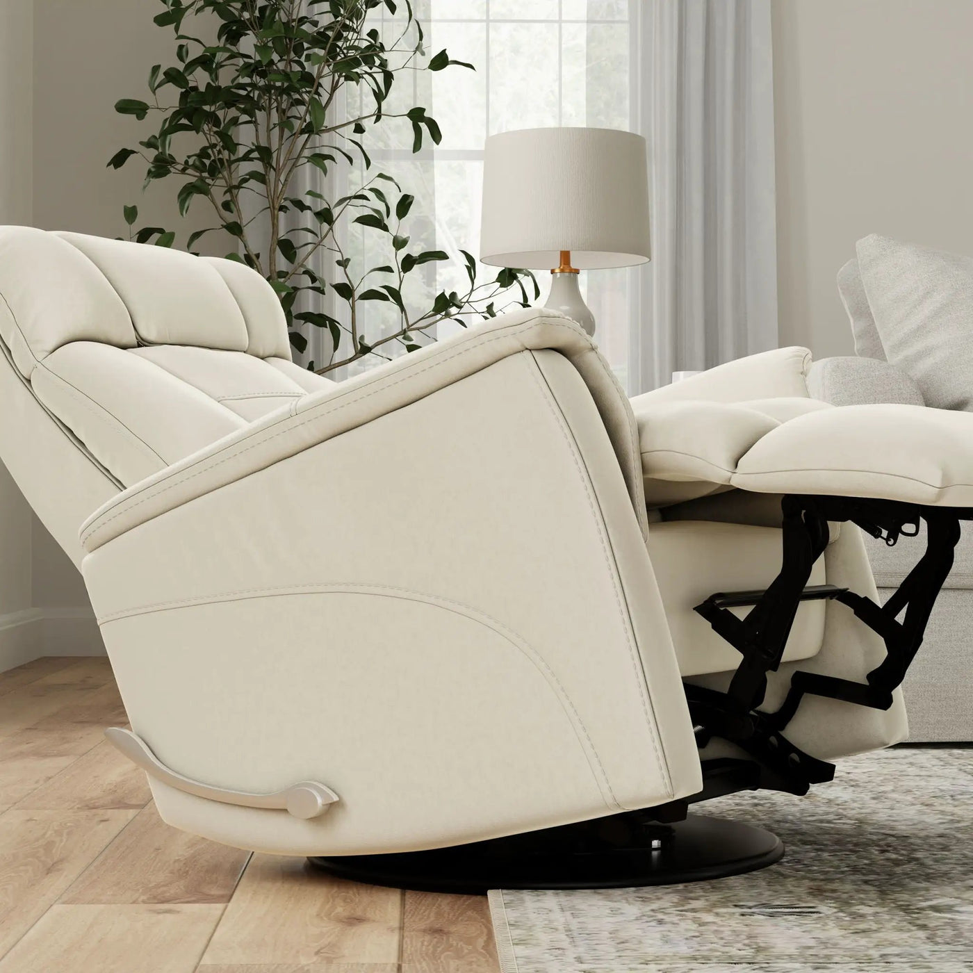 Bentley - Swivel Glider Recliner With Manual Adjustable Headrest & Footrest by HouseOfZazla