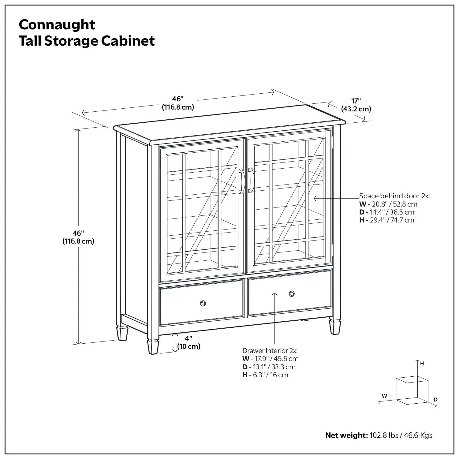 Connaught - Tall Storage Cabinet by Unique Piece Furniture