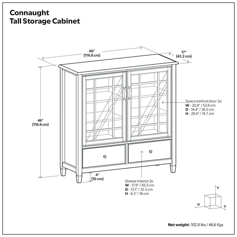 Connaught - Tall Storage Cabinet by Unique Piece Furniture