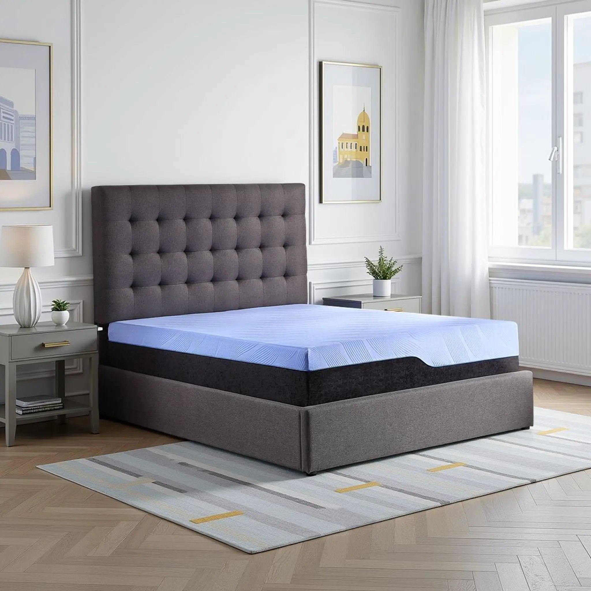 Refresh - 12" Hybrid Cooling Gelcare Memory Foam And Coil Mattress by Unique Piece Furniture