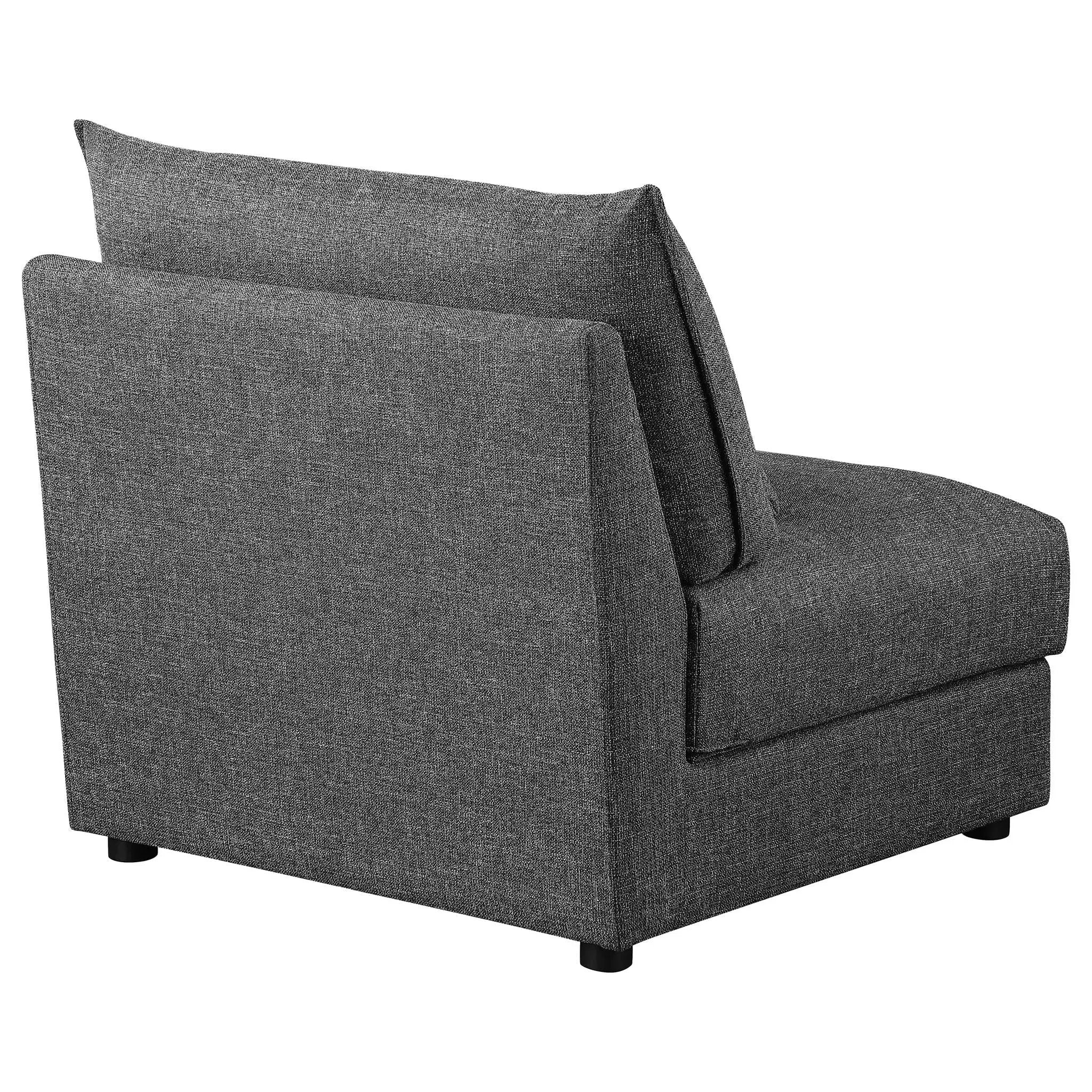 Wakefield - Upholstered Armless Slipper Chair - Black