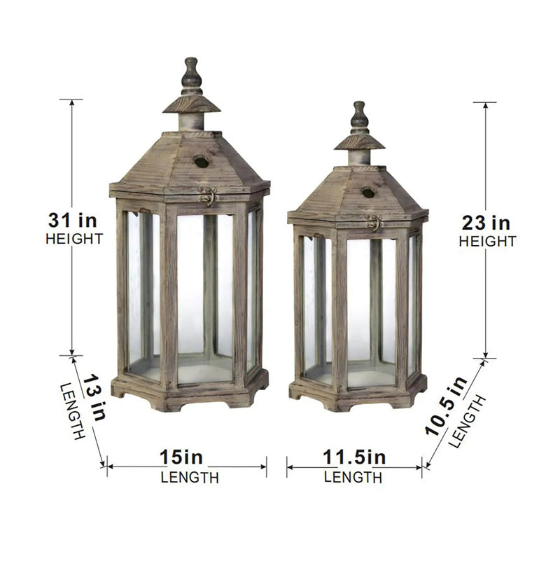 S/2 Graca Polygon Temple Garden Lanterns by HouseOfZazla