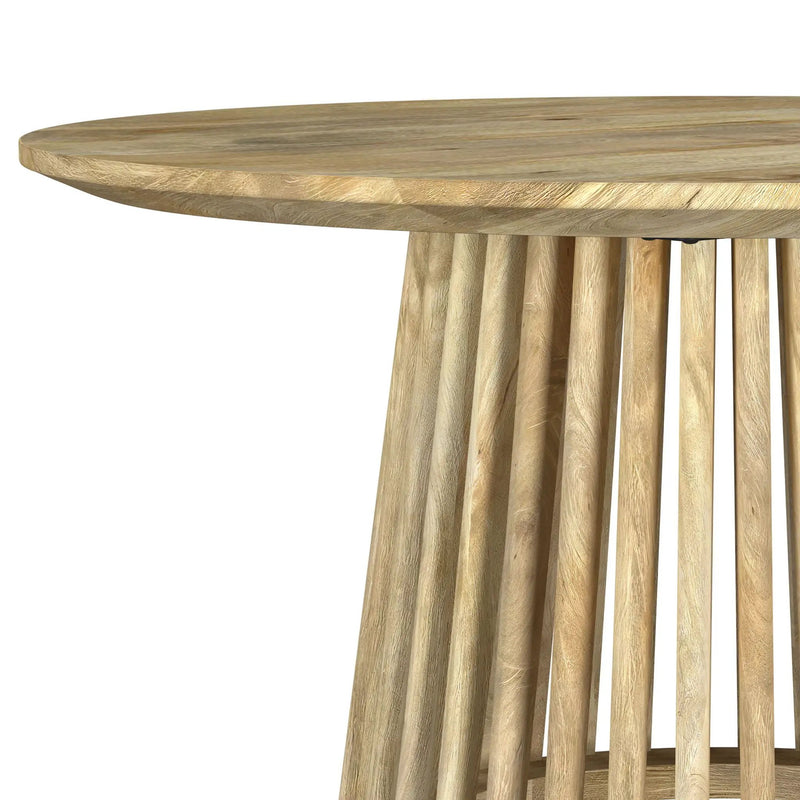 Touhy Round Solid Wood Cocktail Coffee Table Natural Mango by Unique Piece Furniture