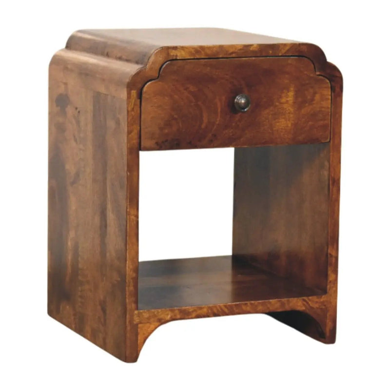 Newton - Nightstand With A Drawer And Open Shelf by HouseOfZazla