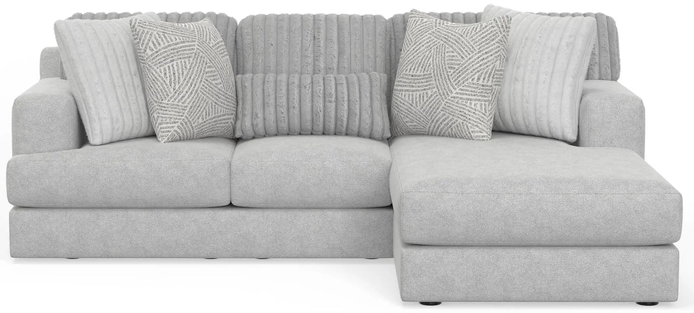 Logan - Upholstered Sectional With Comfort Coil Seating And Accent Pillows Included by Unique Piece Furniture