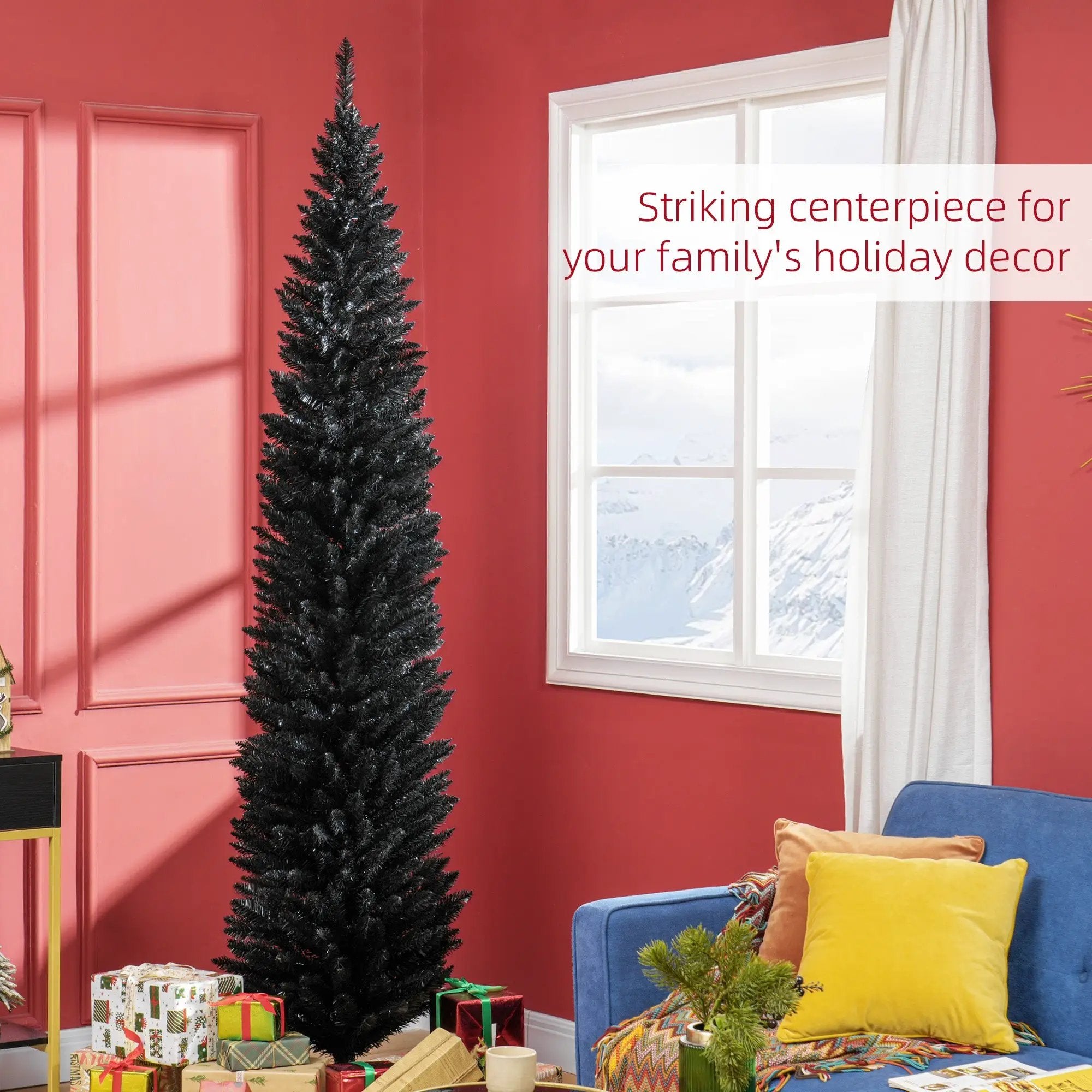 HOMCOM 8' Artificial Pencil Christmas Tree by HouseOfZazla
