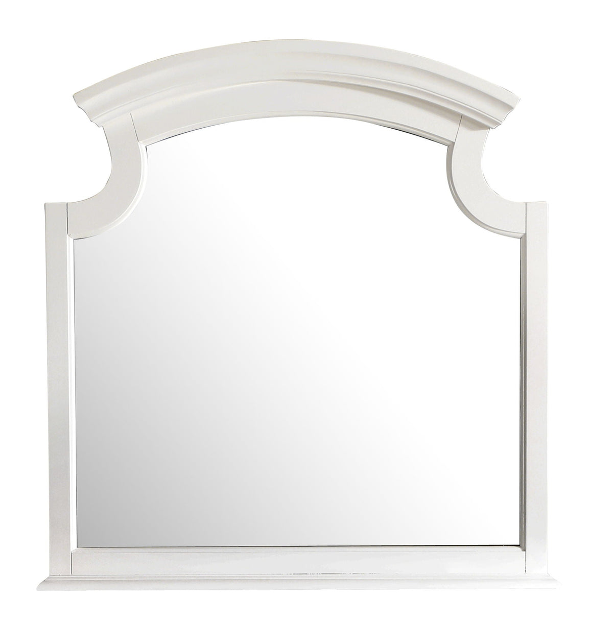 Mirror with Real Wood Veneers and Carved Trim - White or Dark Brown, photo 6 of 12
