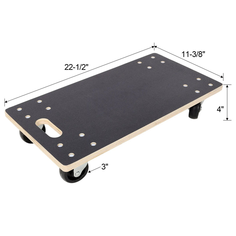 Furniture Moving Wooden Dolly with 4 PP Wheels - 2 Pack by HouseOfZazla