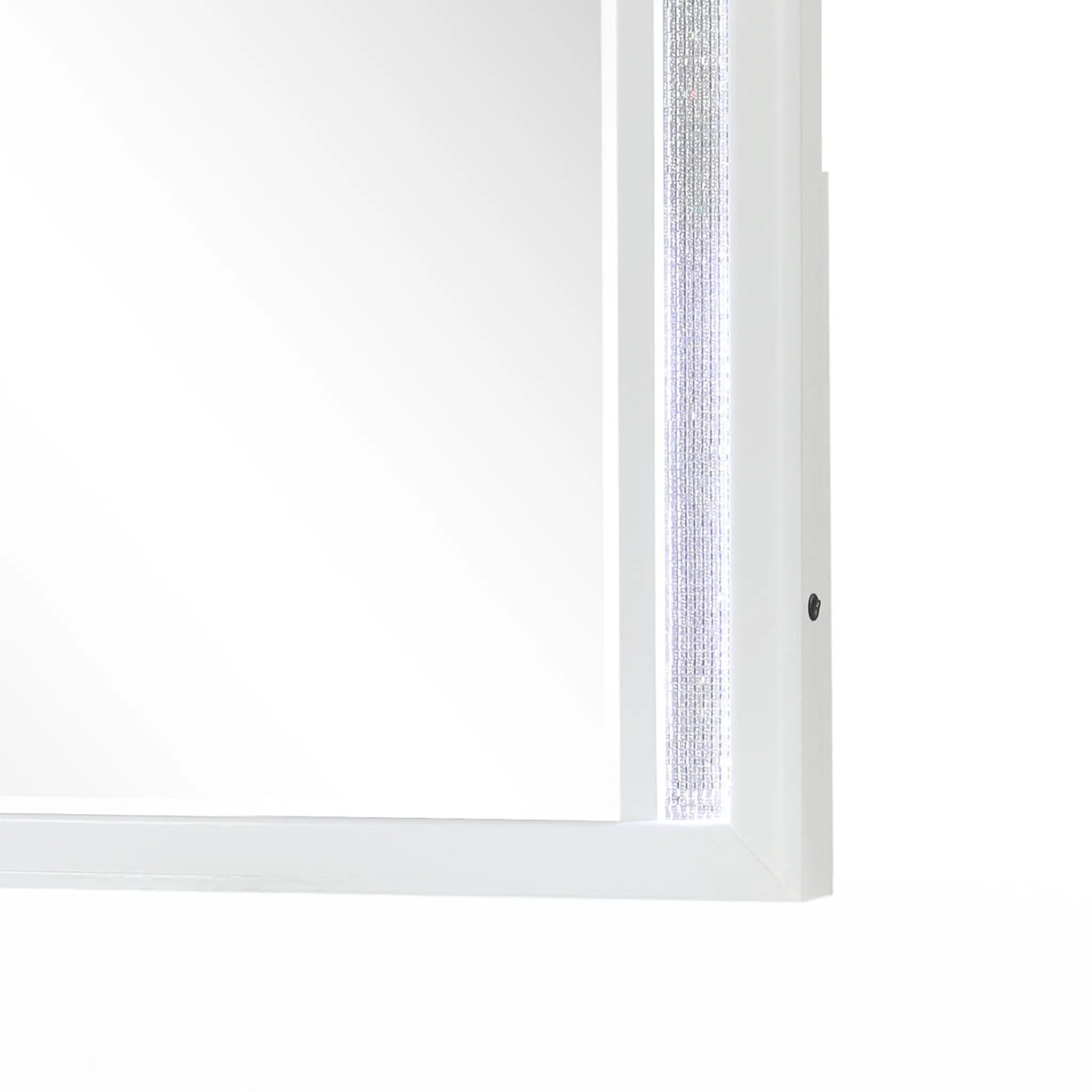 Abigale - Mirror For Dresser Top Made With LED (Includes Only Mirror) - White by HouseOfZazla