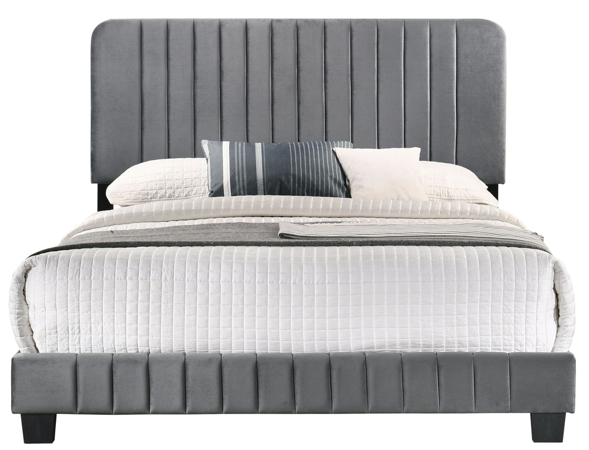 Channel Tufted Upholstered Bed with Plush Panel Design - Multiple Colors, photo 27 of 40